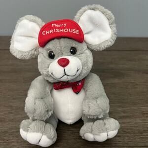 Plush Creations Holiday Merry Christmouse Mouse Plush 7" Vintage‎